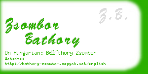 zsombor bathory business card